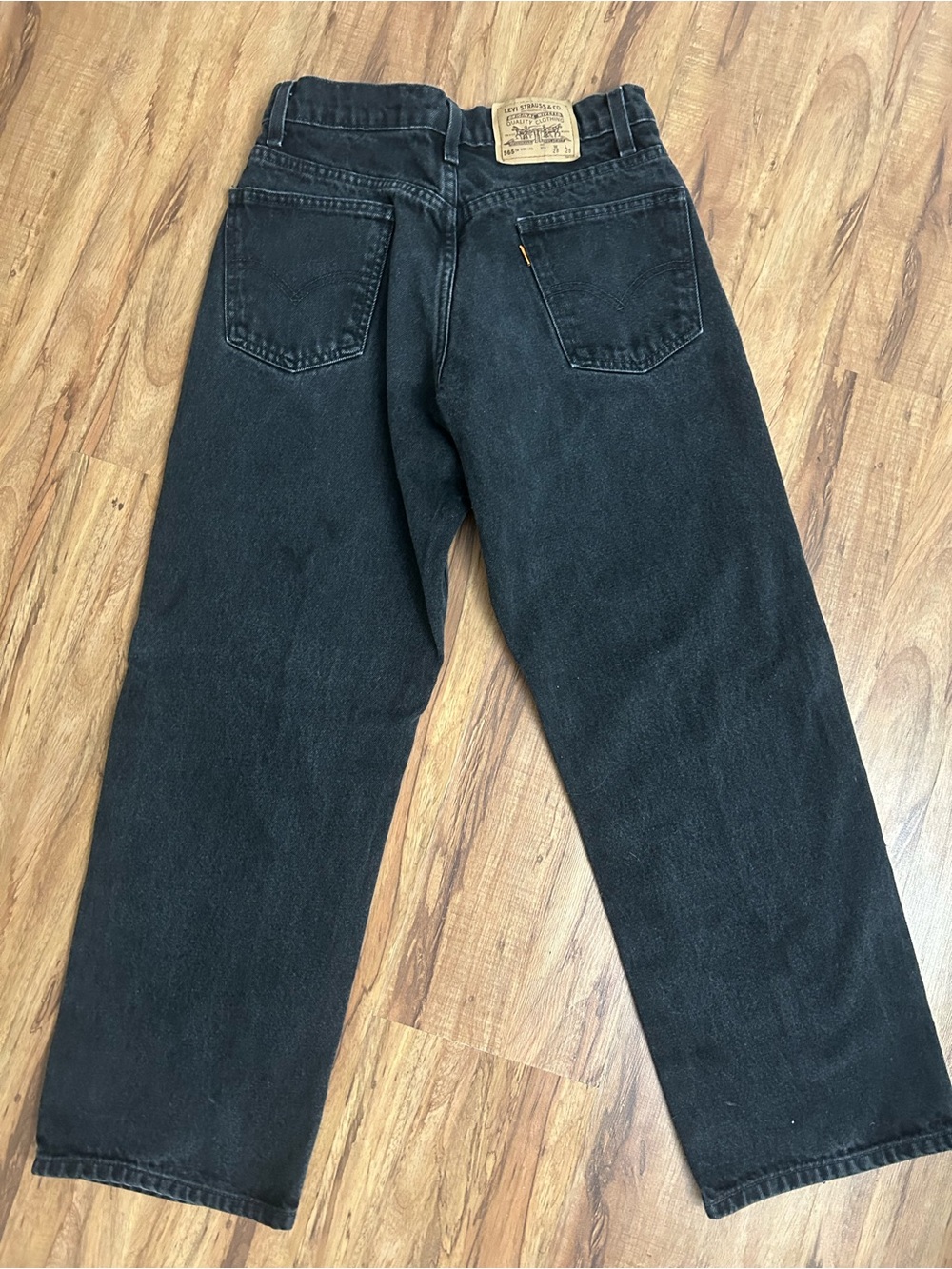 Vintage 90s 565 Orange Tab Student Wide Leg Jeans Size 28